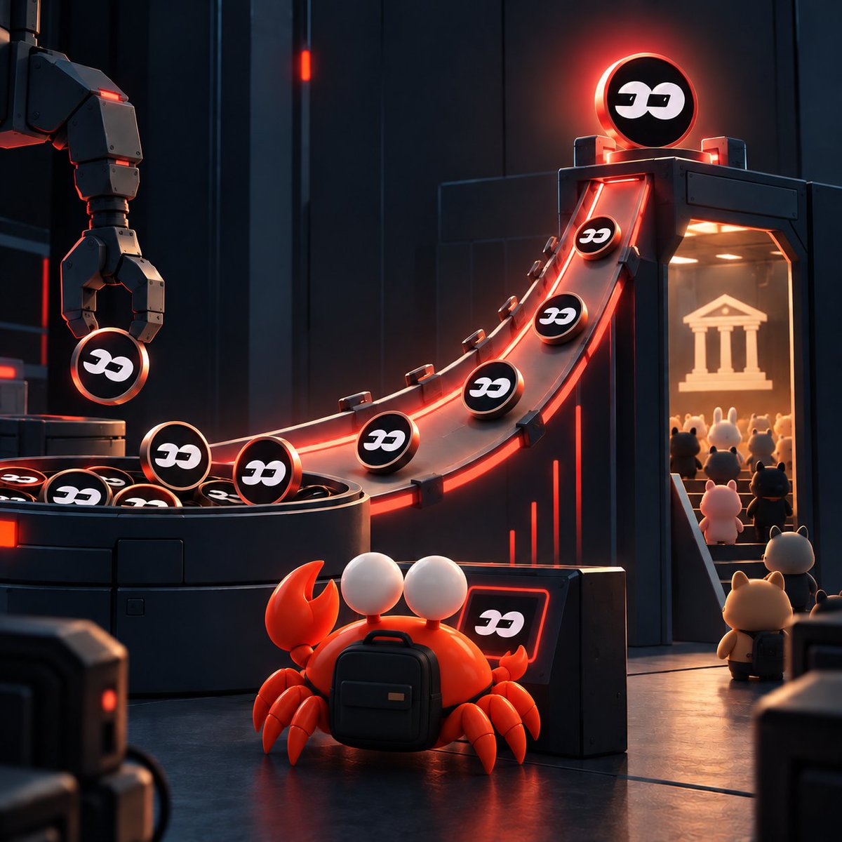 Crabdotfun's tweet photo. Every token starts on a Bonding Curve.

The initial market cap is around $1,000.

As more people buy, both the token price and the amount of capital raised move higher.

Once the graduation threshold is reached, the token graduates and the Bonding Curve is permanently closed.

From that point on, all trading happens on the open market.