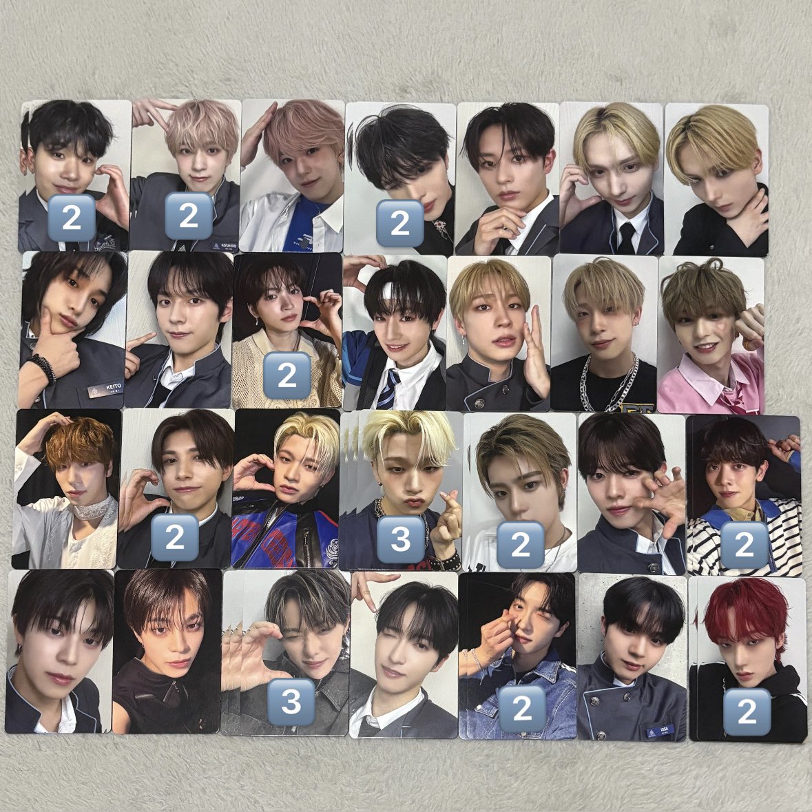 jojnko24's tweet photo. PRODUCE101JAPAN 新世界 日プ ファイナル トレカ 交換 買取 KO1KEYZ

譲　アダム 青沼 阿部 飯塚 岡田 小野 シンヘン 加藤 熊部 倉橋 小清水 小林 後藤 杉山 リッキー 土田 照井 濱田 シヨン 柳谷 ヒョンスン

求　買取(ご提示ください) https://t.co/fzjbDiYp4D