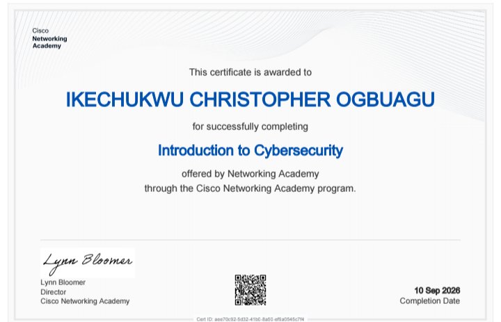 Ico_techlab's tweet photo. Another certificate added to the journey 

But the certificate isn't the destination.
The real goal is turning knowledge into practical cybersecurity skills. 
We move 🔥
Thank you @CiscoNetAcad

#CyberSecurity 
#InfoSec  
#LearningInPublic
#CiscoNetworkingAcademy 
#ICOTECH https://t.co/OMUvloiLcq