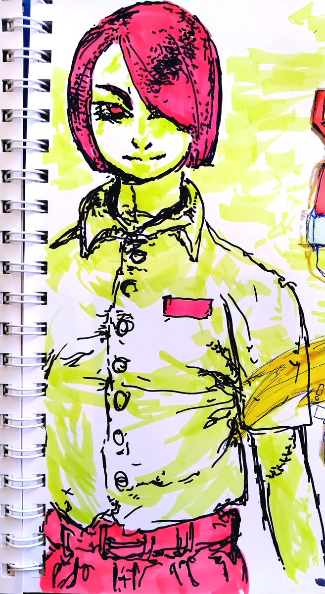 Adcbehg1's tweet photo. Personagem garçonete no sketchbook https://t.co/9i67rCcor2