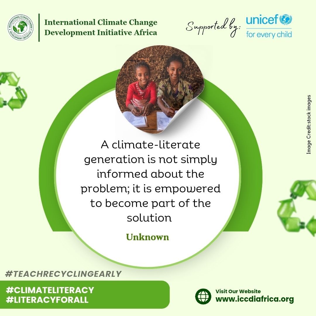 ClimateWed's tweet photo. A climate-literate generation is not simply informed about the problem; it is empowered to become part of the solution — Unknown #ClimateLiteracy #LiteracyForAll https://t.co/qNGom6oqYL