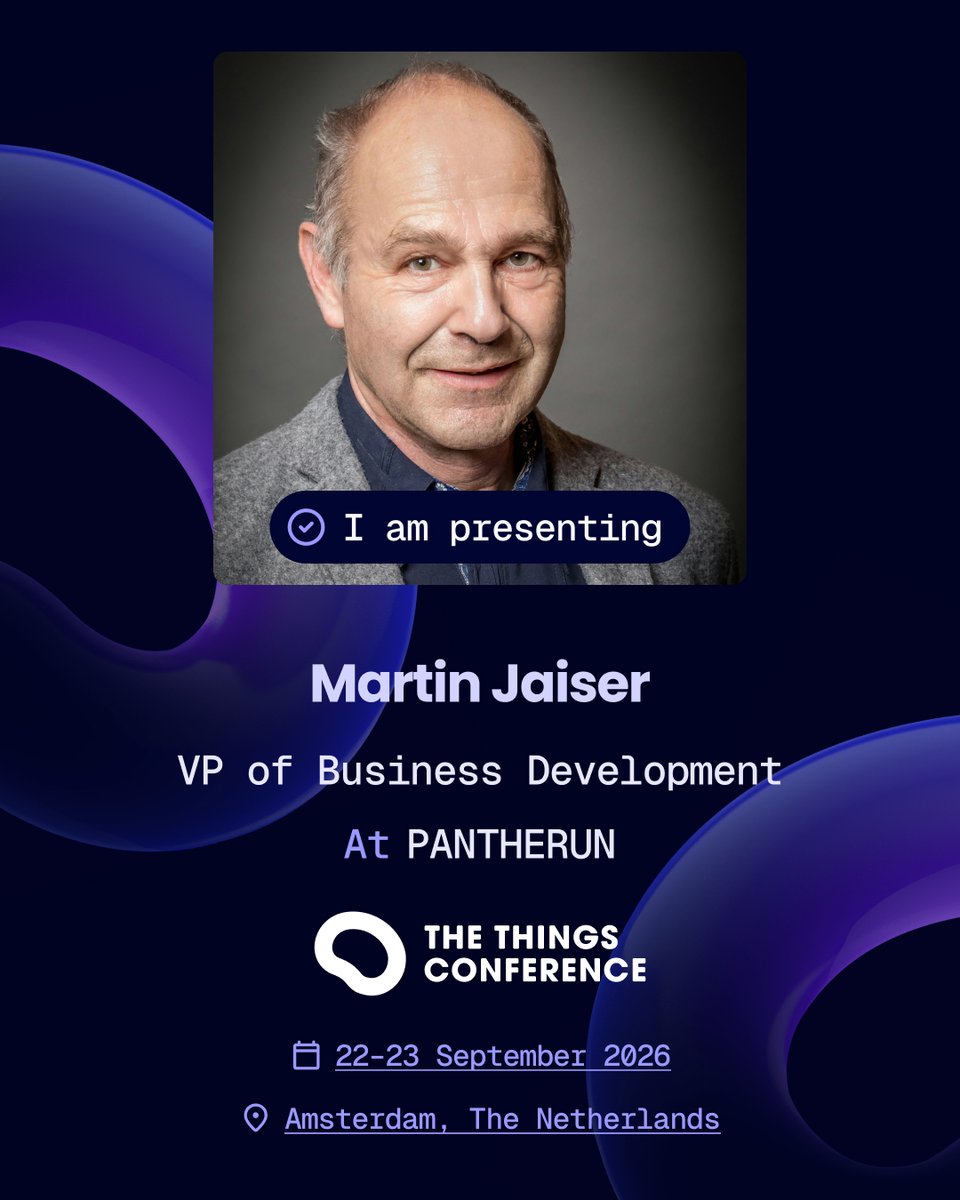 thethingsntwrk's tweet photo. What if LoRaWAN devices could generate encryption keys without exchanging them?

At #TTC2026, Pantherun’s Martin Jaiser will showcase Stealth AES with a live Miromico demo protecting LoRaWAN data—without impacting performance or changing the standard.

📍 Amsterdam · 22–23 Sept https://t.co/gRtQtTjooE