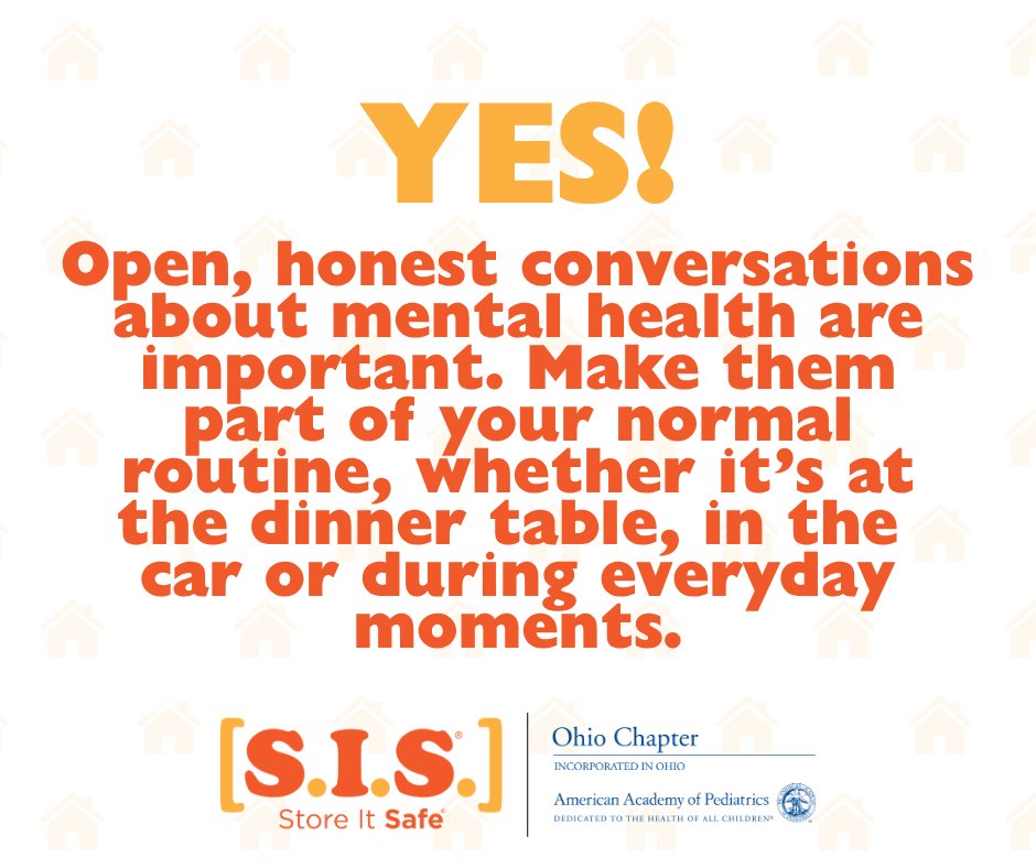 OHPediatricians's tweet photo. Every conversation matters. Every safety step matters. This Suicide Prevention Month, take time to talk, listen and create a safer environment for children and teens.

Find more #StoreItSafe resources at: https://t.co/zCfgpmS6eM https://t.co/hA7u7QQrai