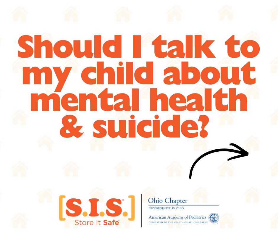 OHPediatricians's tweet photo. Every conversation matters. Every safety step matters. This Suicide Prevention Month, take time to talk, listen and create a safer environment for children and teens.

Find more #StoreItSafe resources at: https://t.co/zCfgpmS6eM https://t.co/hA7u7QQrai