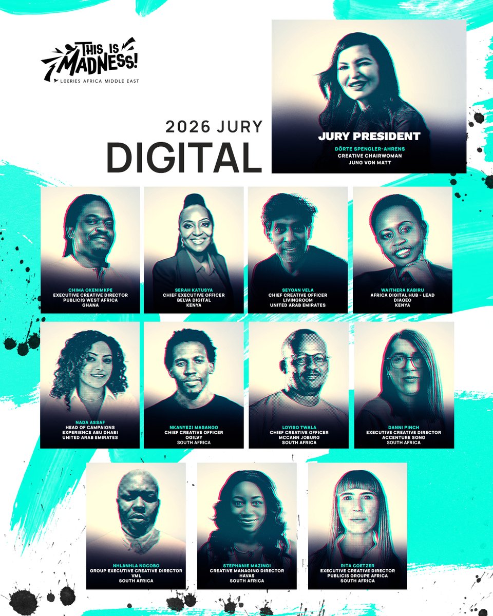 loeries's tweet photo. Introducing the Digital Judges!
#loeries2026
#loeriescreativeweek
#thisismadness https://t.co/YNoGjuruvu