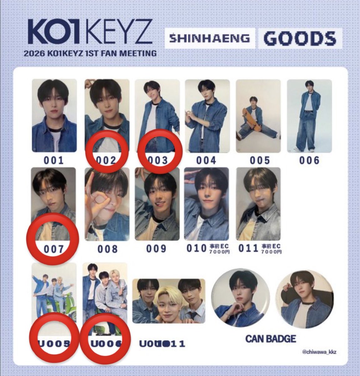 takumi__rh's tweet photo. KO1KEYZ 1st FAN MEETING ファンミ 
トレカ 交換

【譲】 
1枚目写真
杉山・加藤・後藤・柳谷・照井・濱田
       
【求】 
シンヘン
2枚目⭕️＞⭕️以外

郵送📮にて交換希望

お気軽にお声がけください！✨

#KO1KEYZ交換　#KO1KEYZ https://t.co/AIxs4MLifk