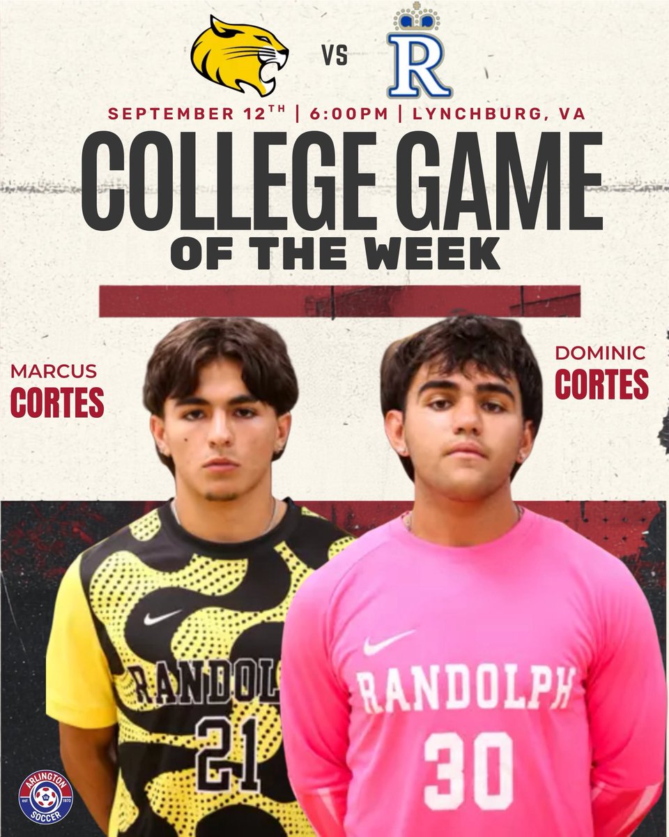 arlingtonsoccer's tweet photo. This week’s College Games of the Week feature Arlington Soccer alumni Sanai Banya, Marcus Cortes and Dominic Cortes in two DMV matchups! ⚽️

📅 Thursday, September 10th | 3:00 PM

📅 Saturday, September 12th | 6:00 PM https://t.co/cvWYkbLw6E