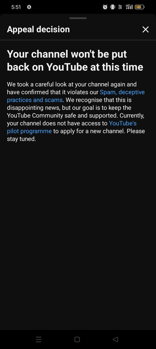 DiyaParmar13's tweet photo. @TeamYouTube My channel was terminated for “Spam, deceptive practices and scams.” My appeal was rejected, but I respectfully request any further review available. I never intended to deceive or scam viewers and will fully follow YouTube’s policies. Please help. 🙏 https://t.co/vPz7I9E4nW