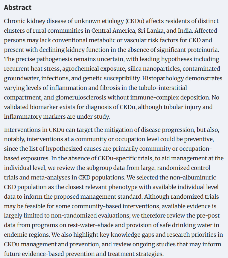 NDTsocial's tweet photo. Chronic kidney disease of unknown origin – management proposal

https://t.co/H1Ya2s39qo https://t.co/Dskti6nTSz