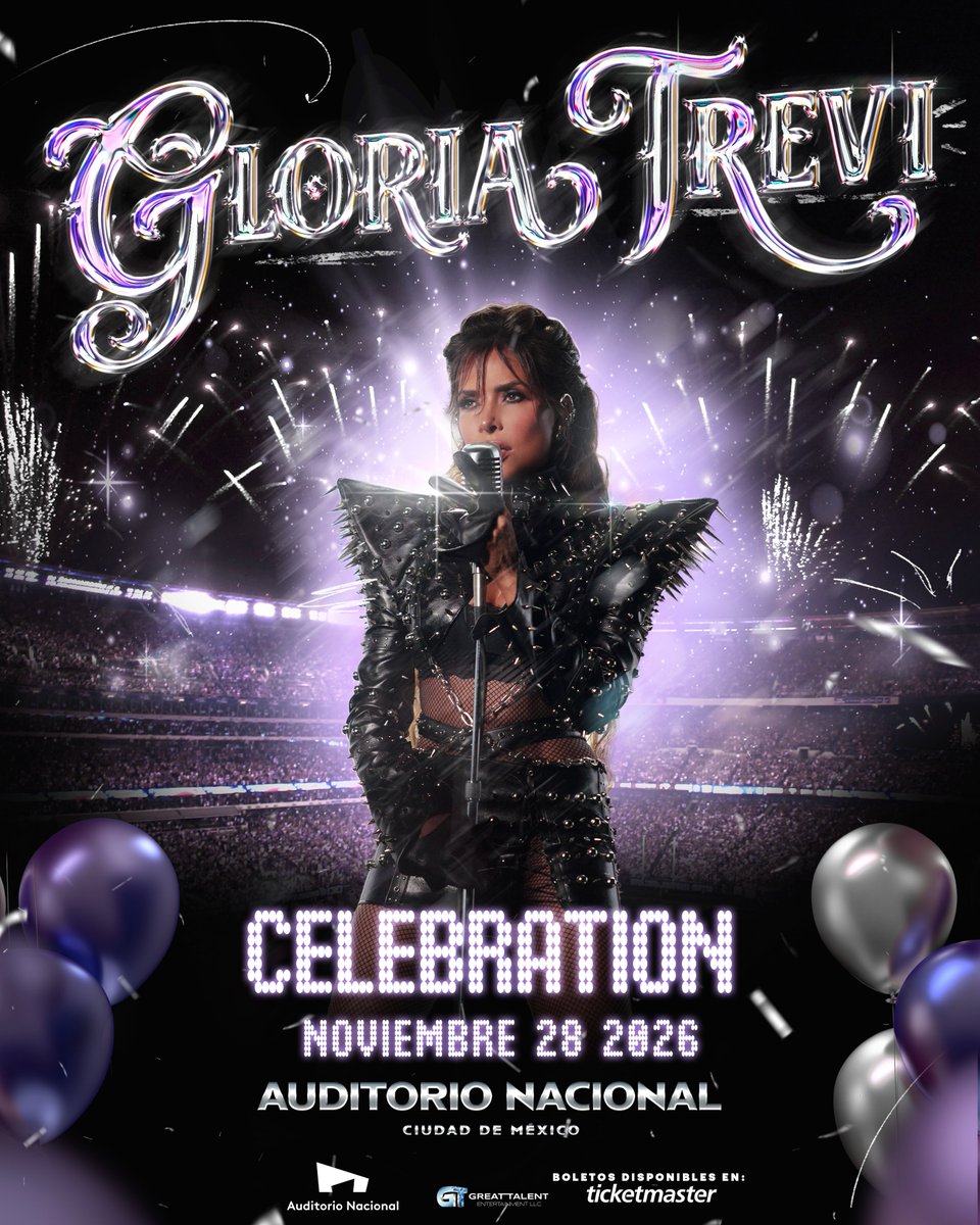 GloriaTreviSite's tweet photo. La Celebración continua... 🪩
Este 28 de Noviembre, @GloriaTrevi regresa al @AuditorioMx a hacer vibrar a toda su raza!

COMPRA YA TUS BOLETOS EN: https://t.co/glbAcSS66Z https://t.co/b8qkCaQSjq