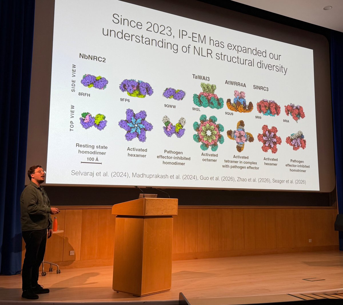 KamounLab's tweet photo. It’s raining cryo-EM structures! 🌧️🧬
Mauricio Contreras @mpcontreras4 et al. at #BSPP26 #PPATH2026 https://t.co/qRXpkJ4Lve