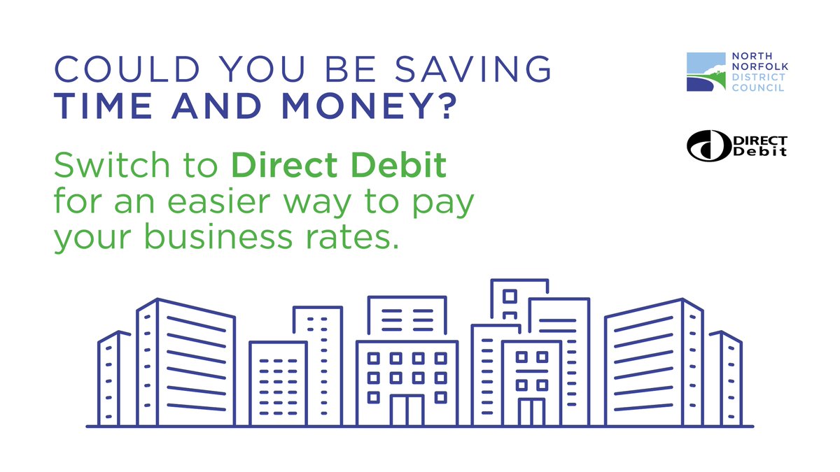 NorthNorfolkDC's tweet photo. BUSINESS RATES: Did you know you can pay your business rates monthly by Direct Debit?

Direct Debit is the most cost-effective and secure way for you to pay business rates.

Find out more about paying your business rates by Direct Debit here - https://t.co/jSdsi7Osjt https://t.co/7GCeRNe980
