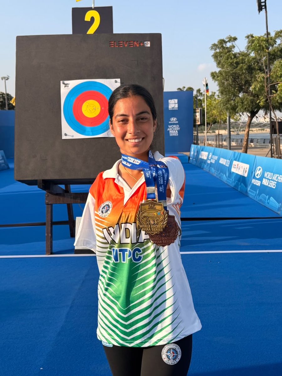 ArcherSheetal's tweet photo. A gold in the individual. A bronze in mixed doubles. A new world record in mixed doubles.

A World Para Series to remember.

Grateful for the opportunity to represent my country, every single time. ❤️🇮🇳 https://t.co/VKeMCluOpi