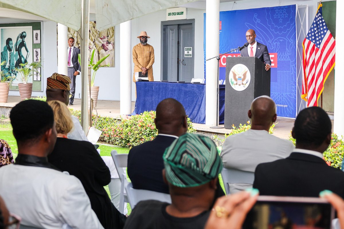 USinNigeria's tweet photo. U.S. Consul General Brandon Hudspeth joined partners to launch a new $125,000 U.S. Ambassador Fund for Cultural Preservation (AFCP) grant, awarded to the Center for Memories for the preservation of the Lejja Iron-Smelting Site in Enugu.

This project will combine digital documentation with physical conservation to safeguard Lejja’s remarkable legacy of ancient ingenuity and technological sophistication for future generations.

We extend our sincere appreciation to the @cfmemories; @Fmactce_Nigeria; @NCMMHQ; the Enugu State Government; ICOMOS-Nigeria; and the @si_africanart for their continued partnership on this important work.

#DidYouKnow? Over the past five years, the United States has further bolstered U.S.-Nigeria relations by committing $1.2 million USD to support the preservation of Nigerian cultural sites and museum collections while strengthening Nigeria’s cultural heritage management.

#USinNigeria