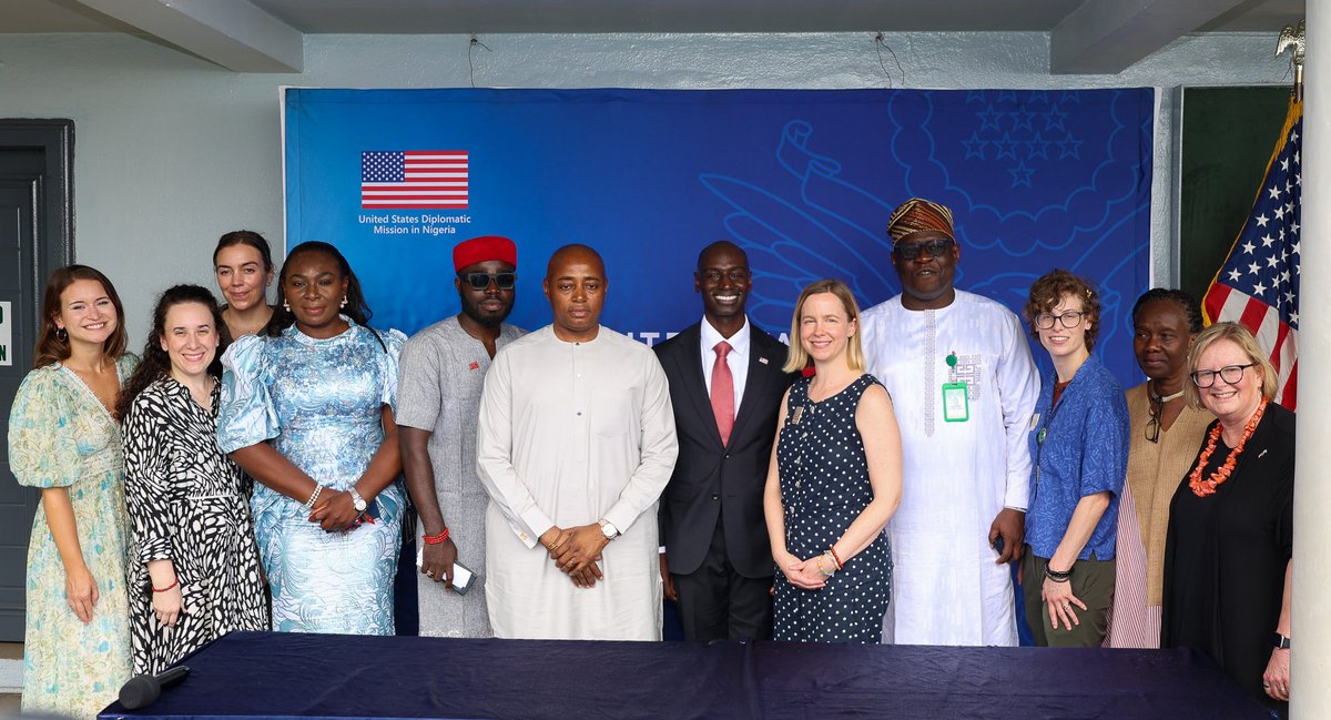 USinNigeria's tweet photo. U.S. Consul General Brandon Hudspeth joined partners to launch a new $125,000 U.S. Ambassador Fund for Cultural Preservation (AFCP) grant, awarded to the Center for Memories for the preservation of the Lejja Iron-Smelting Site in Enugu.

This project will combine digital documentation with physical conservation to safeguard Lejja’s remarkable legacy of ancient ingenuity and technological sophistication for future generations.

We extend our sincere appreciation to the @cfmemories; @Fmactce_Nigeria; @NCMMHQ; the Enugu State Government; ICOMOS-Nigeria; and the @si_africanart for their continued partnership on this important work.

#DidYouKnow? Over the past five years, the United States has further bolstered U.S.-Nigeria relations by committing $1.2 million USD to support the preservation of Nigerian cultural sites and museum collections while strengthening Nigeria’s cultural heritage management.

#USinNigeria
