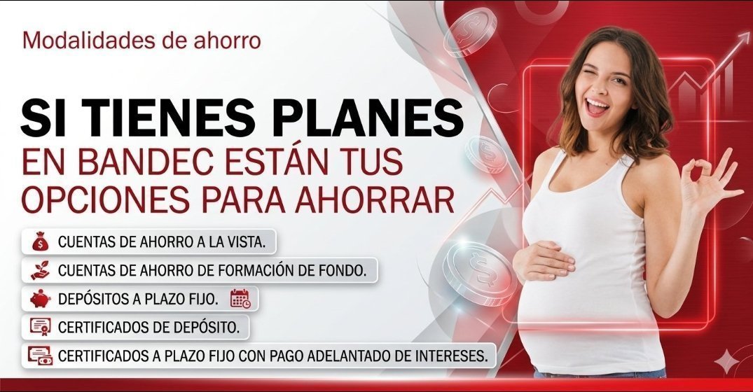 SubdircontCmg's tweet photo. Crear un Plan de Ahorro para Emergencias es un lujo o una necesidad?
@Bandec le ofrece opciones d e Modalidades de Ahorro para que comience a crear su propio fondo para emergencias, porque @bandec no se detiene. https://t.co/qiE8ObGrSA