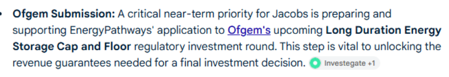 DavidNStocks1's tweet photo. #EPP Energypathways Next Catalyst #Jacobs
The UKs Long-Duration Electricity Storage (LDES) cap & floor scheme is a regulatory mechanism introduced by the government & delivered by Ofgem to guarantee revenue certainty for large-scale energy storage projects lasting 8 hours or more https://t.co/7GaUhV4G4Z