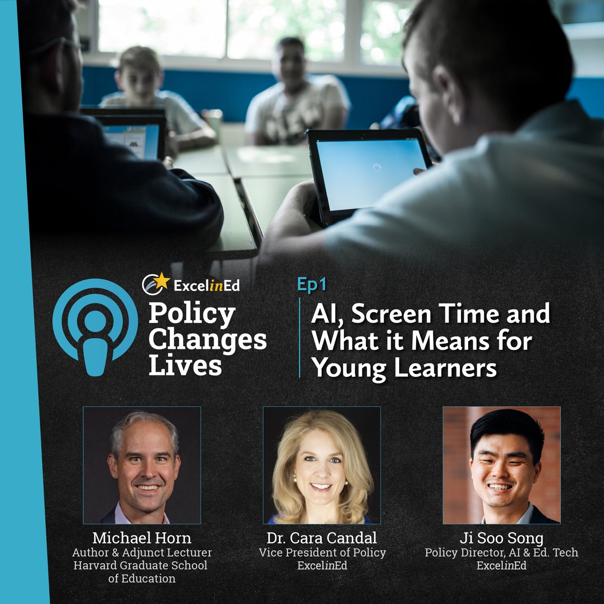 ExcelinEd's tweet photo. How should students use screens and AI in education? Hosts Cara Candal and Ji Soo Song ( @jisoosong2017) sit down with Michael Horn (@michaelbhorn) on ExcelinEd's Policy Changes Lives season 3 premiere to unpack it. Listen now! 🎧 #EdTech #AIinEd
https://t.co/WMmWVismCP https://t.co/UAVT1DfxrB