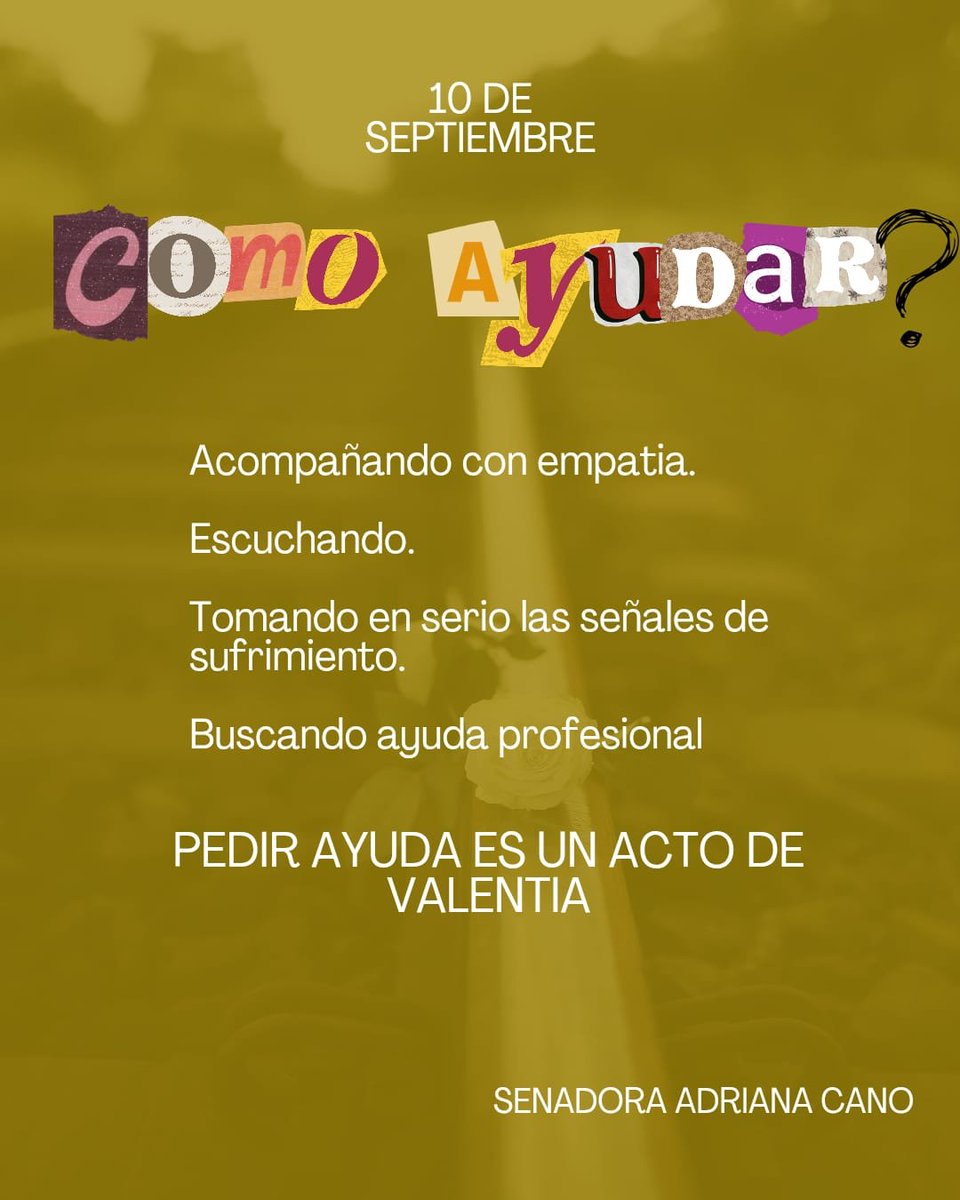 Adry_Cano's tweet photo. Construyamos redes de contención, espacios donde pedir ayuda sea posible y una Mendoza donde nadie sienta que tiene que enfrentar su dolor en soledad.

Hablar puede ayudar. Escuchar también. 💛

#DíaMundialParaLaPrevenciónDelSuicidio #SaludMental #Mendoza https://t.co/zY2LlnUOTp