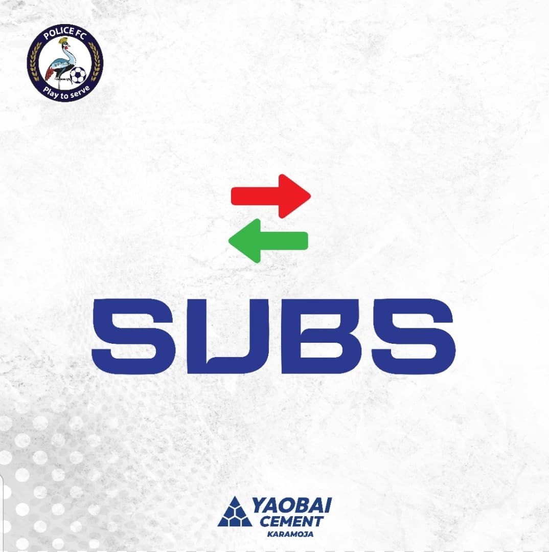UgPoliceFC's tweet photo. 45' | POL 0-0 UPD
We restart the game with a change as Lawrence Tezikya replace Rogers Kiwanuka
#WeAreCops || #PlayToServe || #StarTimesUPL || #POLUPD https://t.co/nSNbR8Hoit