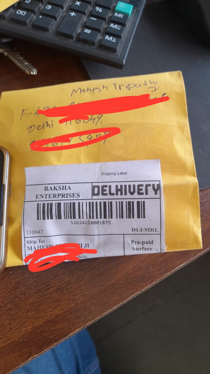 tripathi_m_m's tweet photo. @delhivery one of my package marked delivered but I haven't received it https://t.co/m2qjSD0N1Q