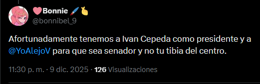 AlexLP_13's tweet photo. "Pero no apoyo imbéciles" https://t.co/IOvanuLEAV