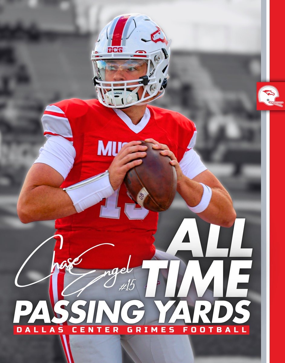 dcgfootball's tweet photo. A big CONGRATS today to our QB1 for setting the record for career passing yards last week! Keep up the great work young man! 🐴🏈 | ESD https://t.co/ArQKKJX7LZ