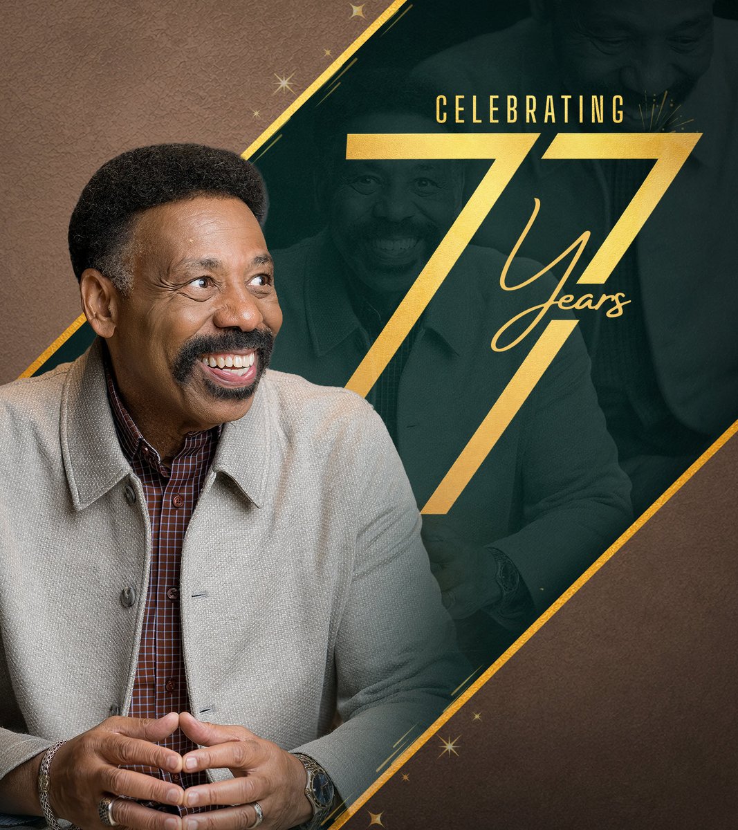 drtonyevans's tweet photo. Grateful to God for 77 years! My birthday wish is simple: help someone feel encouraged today. Together, we can make my birthday a celebration that reaches far beyond me. https://t.co/KhzRzrZICW