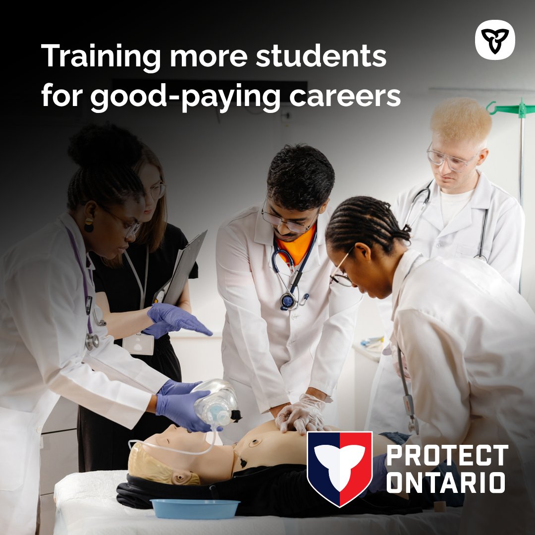 ONtrainandstudy's tweet photo. (1/2) Ontario has allocated 40,000 new seats in high-demand programs, including healthcare, education, STEM and the skilled trades across colleges and universities!

Learn more: https://t.co/NNKnHnKtTf https://t.co/BOdeH7oCua