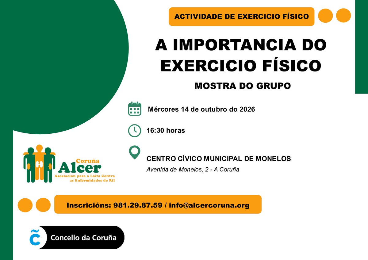 alcercoruna84's tweet photo. 💪 𝗔 𝗜𝗠𝗣𝗢𝗥𝗧𝗔𝗡𝗖𝗜𝗔 𝗗𝗢 𝗘𝗫𝗘𝗥𝗖𝗜𝗖𝗜𝗢

Novo obradoiro de exercicio físico para dar a coñecer de preto os beneficios de incorporar o exercicio á nosa vida diaria.

✨ Anímate a participar!

#AlcerCoruña #ProgramadeExercicioFísicoePsicosocial #ConcellodaCoruña https://t.co/lPlMOw9cBq
