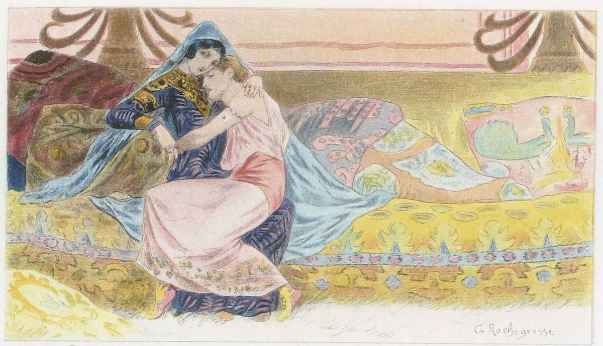 TiresianLaddie's tweet photo. This is not a lesbian kiss, but a girlish prince embraced by a dominant concubine!
"The boy, prettier and paler than any woman, was so beautiful that every girl in the kingdom dreamed of him.
Blond and fair, nonchalant god in the warm half-light, he displayed his slender nudity." https://t.co/8rpsjrIWHQ
