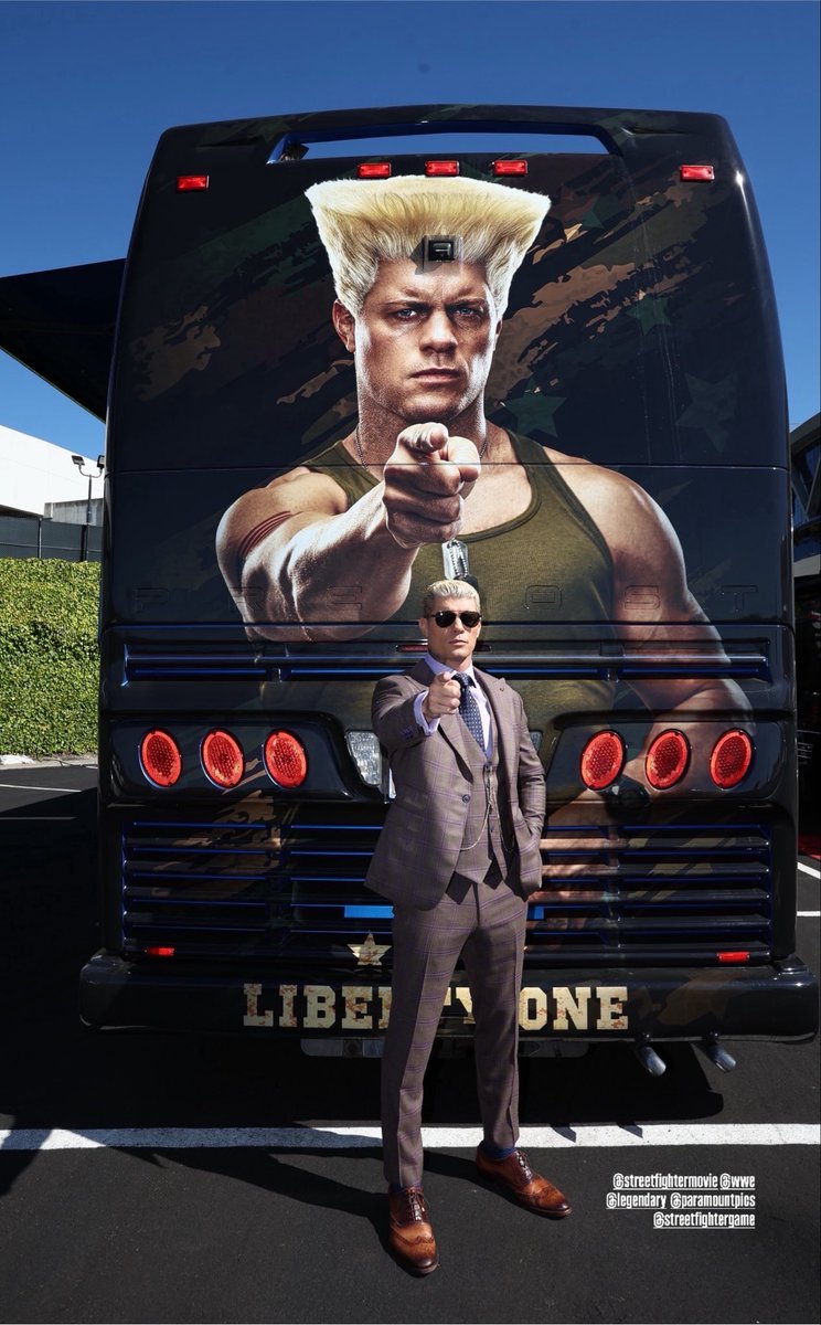 CastagnaTiffany's tweet photo. 36 days until #StreetFighterMovie hits theaters! 💥

#CodyRhodes #Guile #WWE https://t.co/bw2TAjmsiF