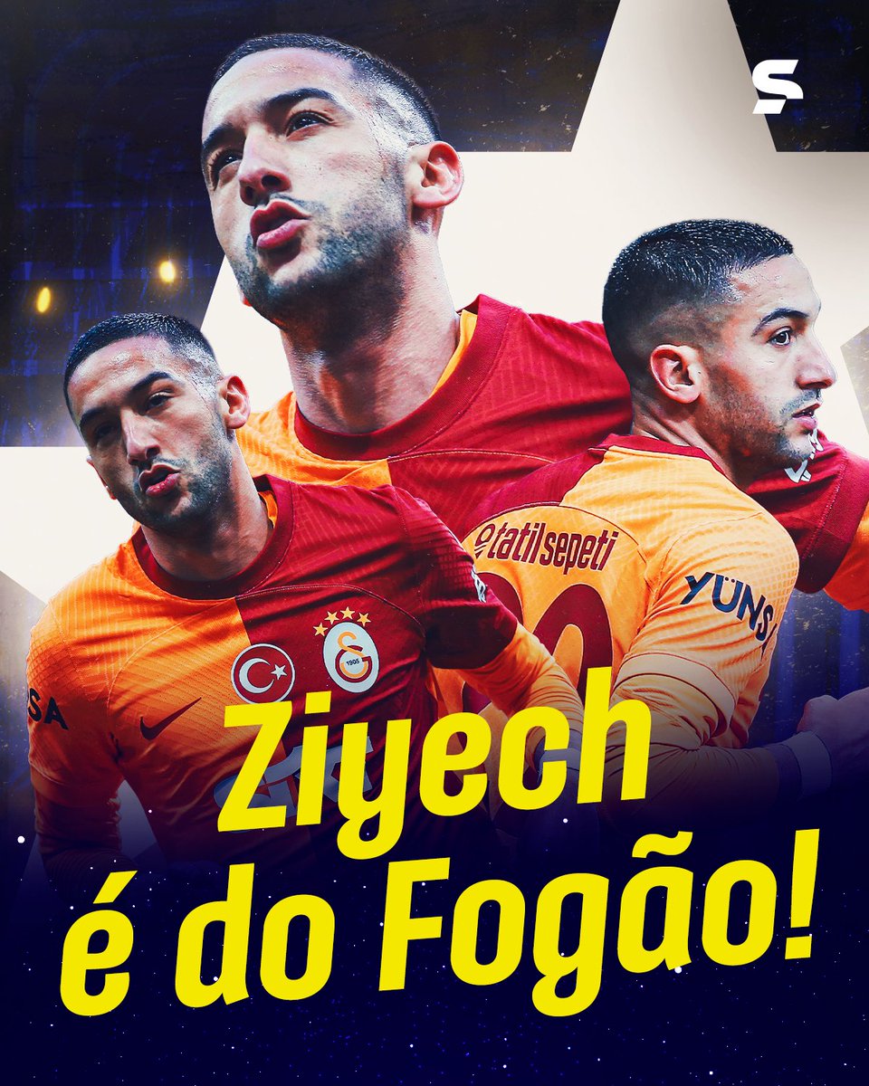 sportv's tweet photo. ZIYECH É DO BOTAFOGO! ⭐🇲🇦⚫⚪

O Botafogo anunciou a contratação de Hakim Ziyech. Aos 33 anos, o atacante marroquino assinou contrato até o fim de 2028 e chega como o grande nome da janela alvinegra. Ex-Chelsea e com passagem pelo Wydad Casablanca, Ziyech chega para atuar como ponta pelo lado esquerdo e é o oitavo reforço do Glorioso nesta janela. 🔥

📸: Getty Images

*Contém texto alternativo

#BrasileiraoNoSportv #Botafogo #Ziyech #MercadoDaBola #FutebolBrasileiro