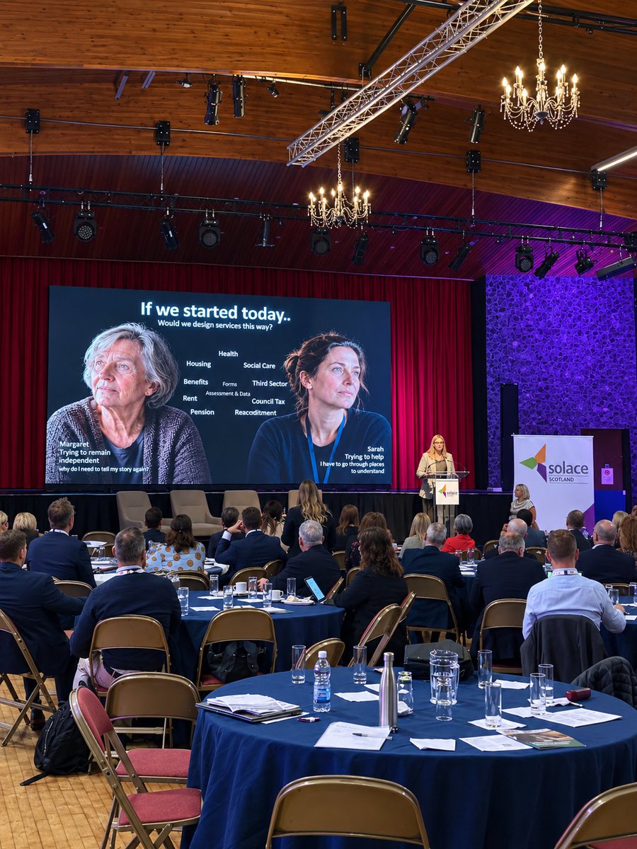 SolaceScotland's tweet photo. Real progress happens when leaders and practitioners tackle challenges together. Today at #SolaceScotlandConference, we explored AI, data, leisure, and future trends. What insight stood out for you? #LocalGovernment #Leadership https://t.co/jtI76rBZ3N