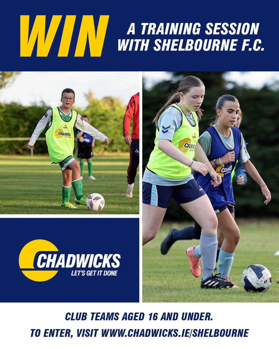 ChadwicksIE's tweet photo. Win a Training Session with Shelbourne Football Club! ⚽ We are giving young footballers aged 16 and under the chance to win a training session with Shelbourne FC! 🔴⚪️

Enter here 🔗 https://t.co/36EJOtMj4s 

#LetsGetItDone https://t.co/JD8QiwPfrd