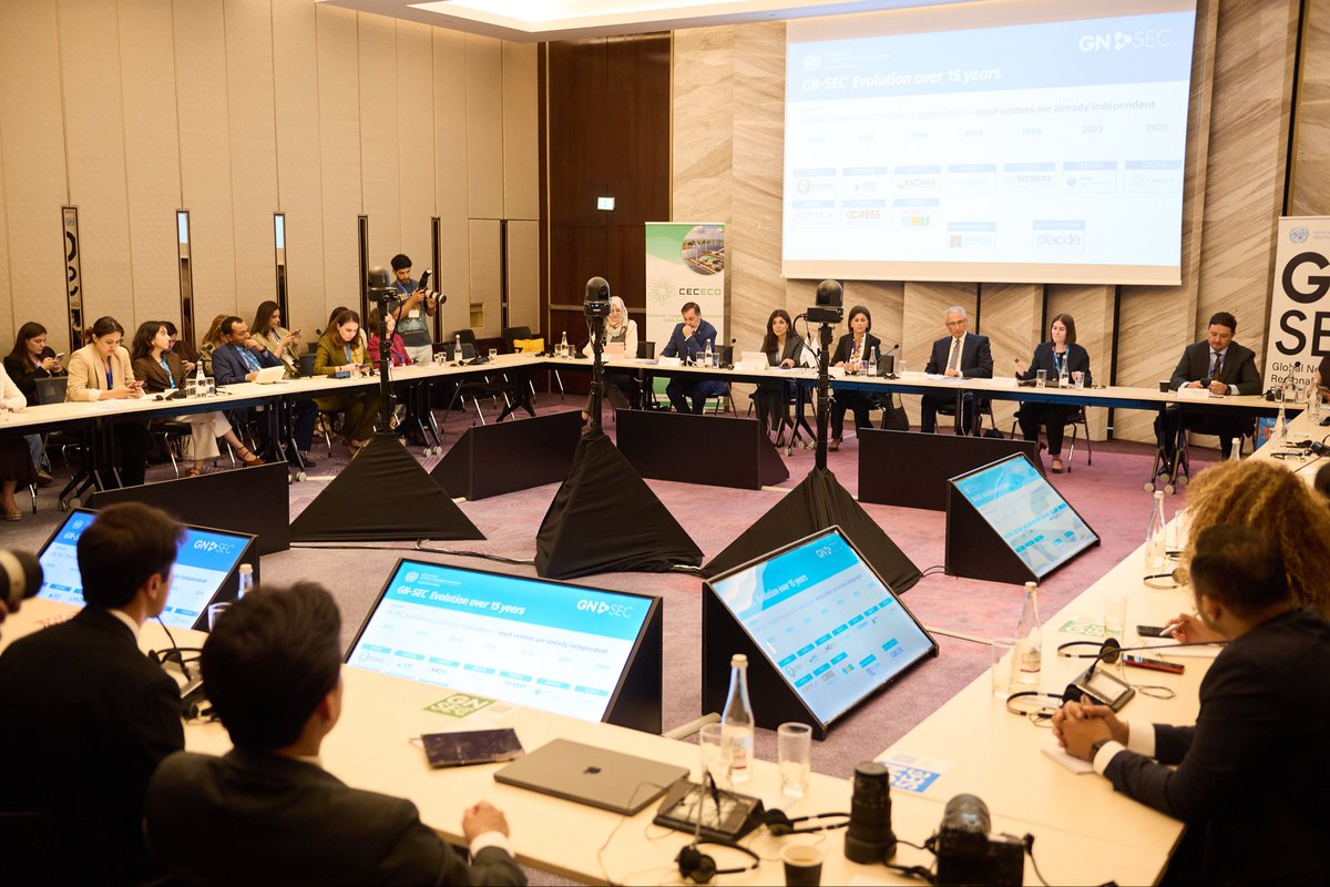 BakuClimateWeek's tweet photo. Day 4 | Roundtable 3: Regional Dialogue on the Role of Sustainable Energy Centres in Promoting Climate Resilience, Innovation and Energy Transitions🌱 

#BakuClimateActionWeek #ClimateWeek https://t.co/z4REojR3T7