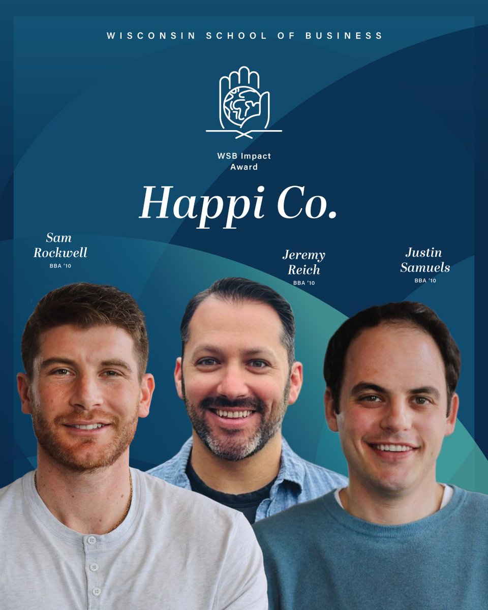 UWBusiness's tweet photo. Learn more about the Business Badgers who founded the multimillion-dollar CPG company Happi Co.—and who received the 2026 WSB Impact Award.

➡️ https://t.co/WtaPK3nuMI https://t.co/dRtM6ZLXay