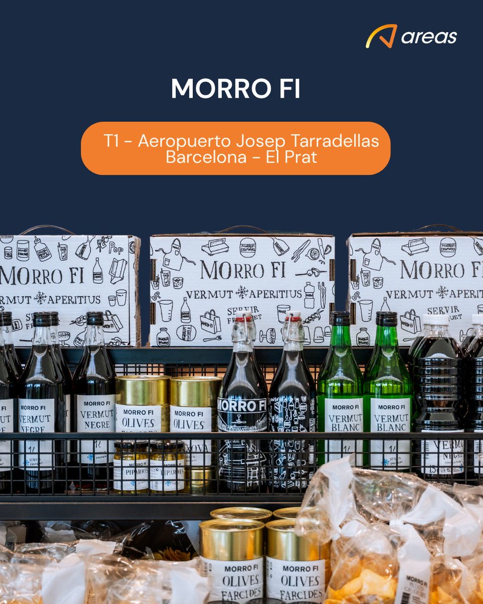 Areas_ES's tweet photo. Barcelona también se disfruta a la hora del vermut. 🍸
Ven a vernos a Morro Fi en la T1 de Barcelona-El Prat y haz una parada con sabor a ciudad antes de despegar. ✈️
#AreasSpirit #NuevasAperturas #MorroFi #BarcelonaElPrat https://t.co/8Pg6XNDypQ