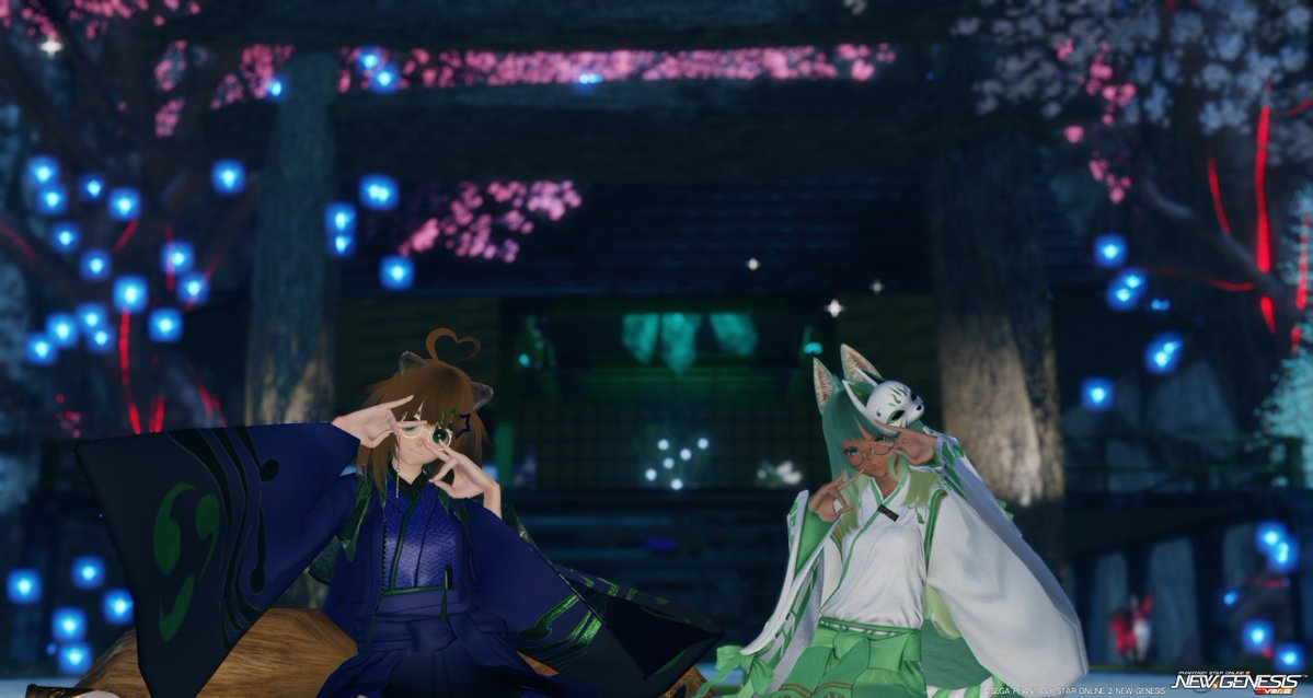 NDango_J's tweet photo. @NereiD_RT さんとフォックスミコ
#PSO2NGS_SS #メンテの日じゃないけどssを貼る https://t.co/dubhnlnOcd