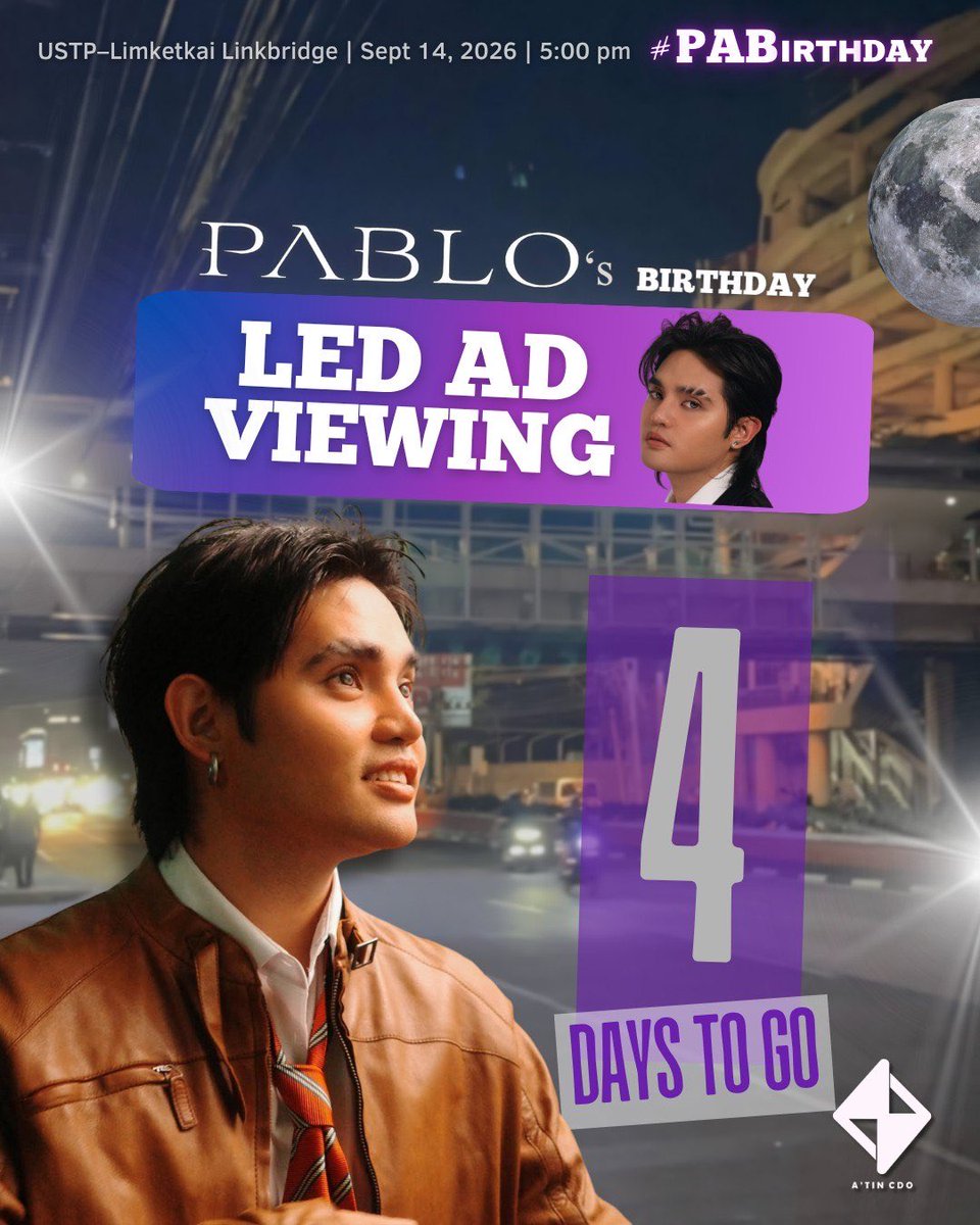 ATIN_CDOMISOR's tweet photo. ๐ ๐๐๐๐ ๐๐ ๐๐! ๐
Kitakits sa September 14, A'TIN CDO!
Awooooooo! ๐บ
#PABirthday #ATINCDO #SB19_PABLO #HappyBirthdayPABLO #SB19 https://t.co/y5PYajRTOY