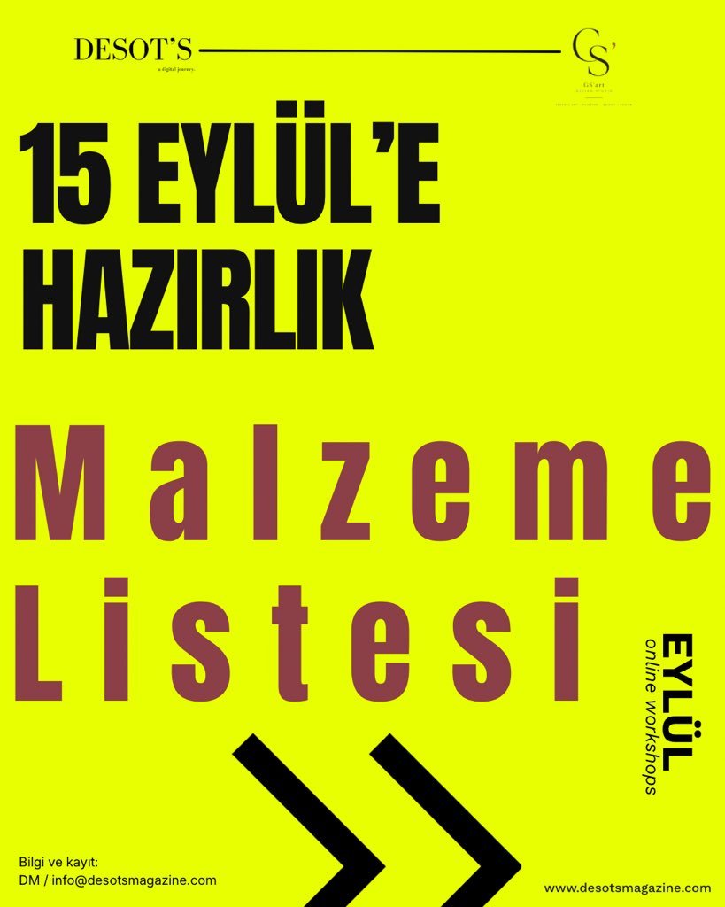 desotsmagazine's tweet photo. DESOT’S artık yalnızca okumak için değil, birlikte üretmek için de bir alan.

DESOT’S Studio x GS’art Design Studio’nun ilk online workshop buluşması 15 Eylül’de.

İlk atölye: Seramikle İlk Form.
Evden, kendi malzemelerinle, adım adım, başlangıç seviye🤍

Son kayıt: 13 Eylül.

#Seramik #OnlineWorkshop #DESOTSxGsArtDesignStudio