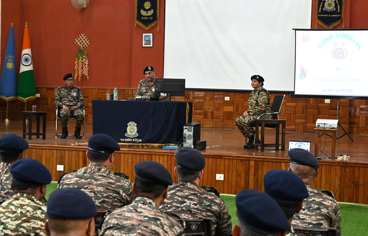ClarkSwaynpi's tweet photo. The Commandant of 109 Bn chaired a Sainik Sammelan and Welfare Meeting at Unit HQ today, prioritizing personnel well-being and swift grievance redressal to maintain a motivated force ready for any challenge. https://t.co/W604WfEfkc