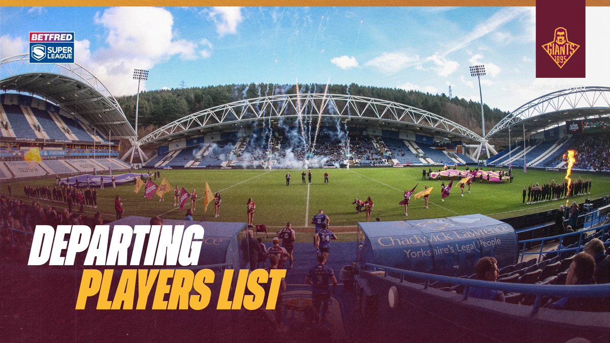 Giantsrl's tweet photo. Huddersfield Giants can now confirm the list of players that will be leaving the club upon the conclusion of the 2026 season.

Read 👉  https://t.co/gnSOzTZ9Su

#GiantsUnleashed https://t.co/RKia4WZ9zA
