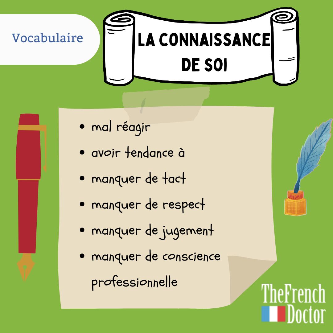 frenchdoctorNS's tweet photo. Passons en revue quelques mots de vocabulaire sur le thème de la connaissance de soi!
Les connaissez-vous tous?
#français #French #FLE #FSL #learnfrench #frenchdoctor #vocabulaire #vocabular #learning #apprentissage https://t.co/dbBQ0vWo9t