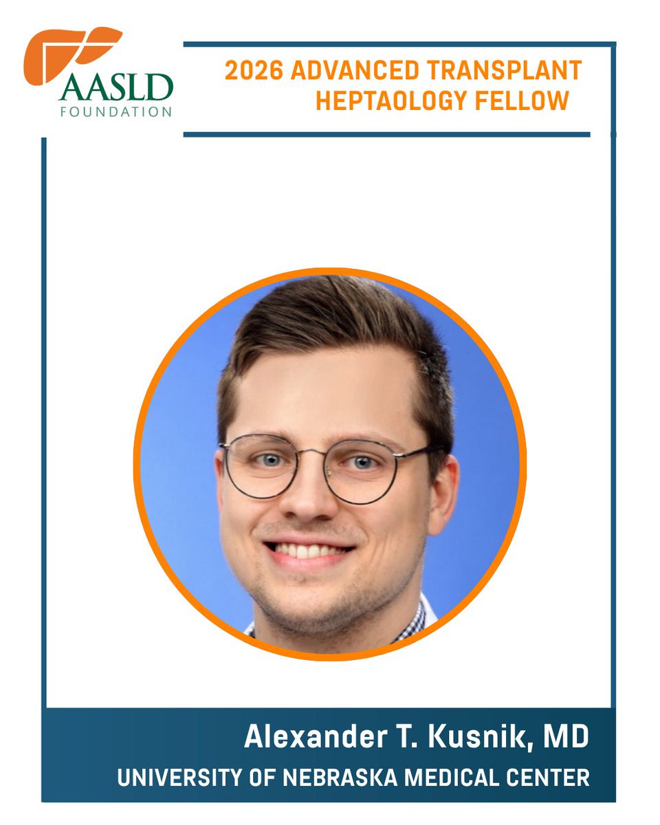 AASLDFoundation's tweet photo. Congratulations to Alexander T. Kusnik, MD, Blake Rosenthal, DO, Erica M. Storm, MD, and Morgan E. Kelly, MD, MPH, recipients of the Advanced/Transplant Hepatology Fellow Award! 

Learn more about this year's award recipients: https://t.co/5JB66pFP87 https://t.co/VvPECuBRHK