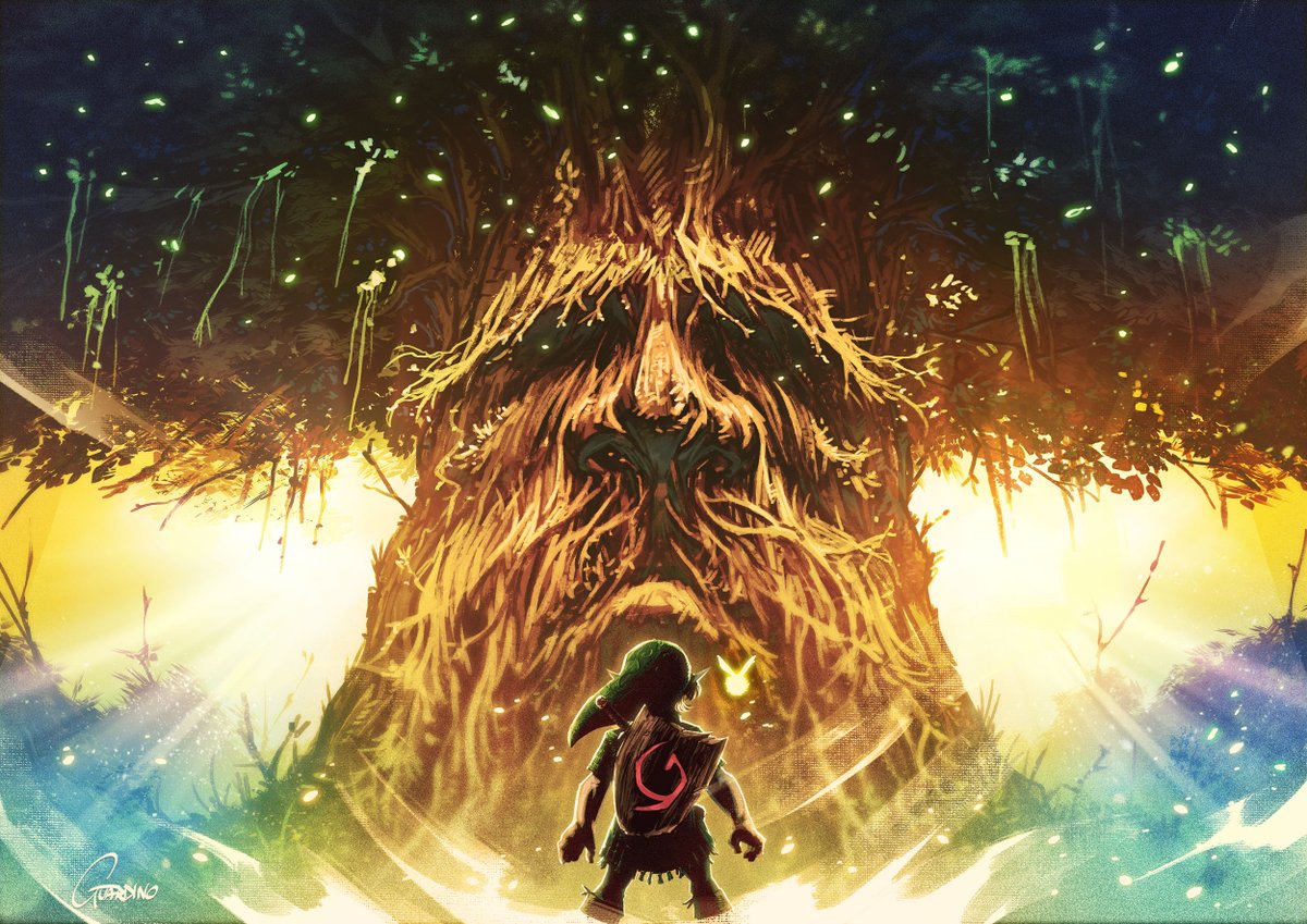 TGuardinian's tweet photo. "In the vast, deep forest of Hyrule... Long have I served as the guardian spirit... I am known as the Deku Tree..." 
Ocarina of Time tribute art
Cheers
#zelda #ocarinaoftime https://t.co/0F4tBwl85L