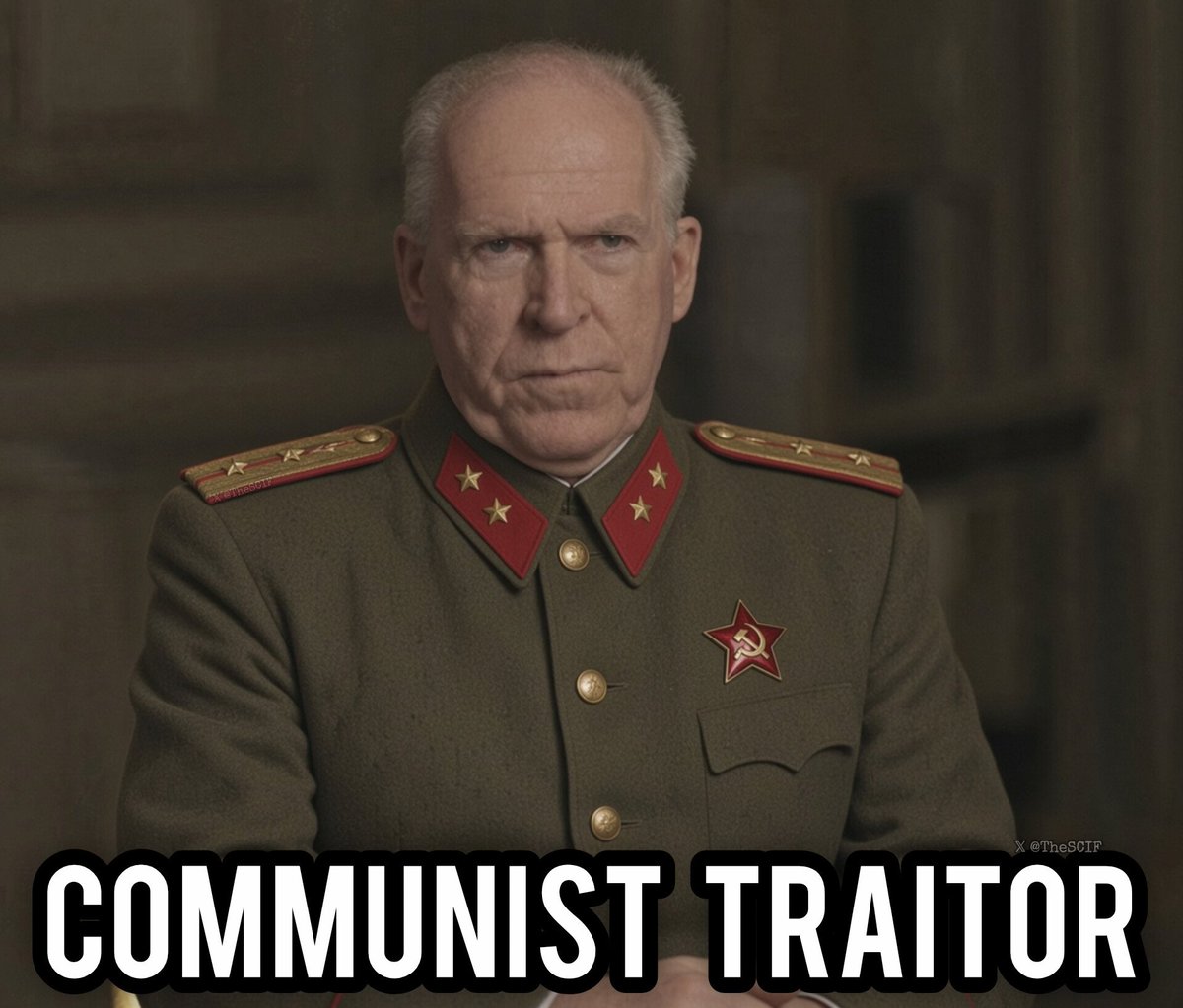 TheSCIF's tweet photo. Ex-CIA Dir. John Brennan is a COMMUNIST TRAITOR.

- Signed passport visas allowing multiple 9/11 hijackers into the country.

- Ran a weekly Tuesday assassination list with Obama.

- Executed a coup against Donald Trump by fabricating an intelligence community assessment to frame Trump with Russia Collusion.

- Lied under oath to Congress about the IC assessment, its fabrication, and using it to go after Trump.

- Brennan's private security company TAC was caught tampering with Obama's passport files right before Obama was elected, then became CIA Director after. This occurred right when Obama's passport was in question and his ties to Pakistan. A key cooperating witness about the tampering of Obama's files from TAC flipped to the feds was found with a gunshot wound to the head.

- Brennan signed a public letter about the 2020 Hunter Biden laptop from 51 former Intelligence officials stating that the New York Post's reporting about the laptop had "all the classic earmarks of a Russian information operation" when it wasn't, which turned out to be 100% real, which could have flipped the 2020 election outcome... But we all know 2020 was stolen anyway.

- In 2014 Brennan's directed his CIA to "improperly" access Senate Intelligence Committee computers.

Brennan swore under oath to defend the United States of both foreign and domestic enemies and failed miserably, and ended up becoming the exact domestic enemy he swore to defend from against the United States and its people himself.