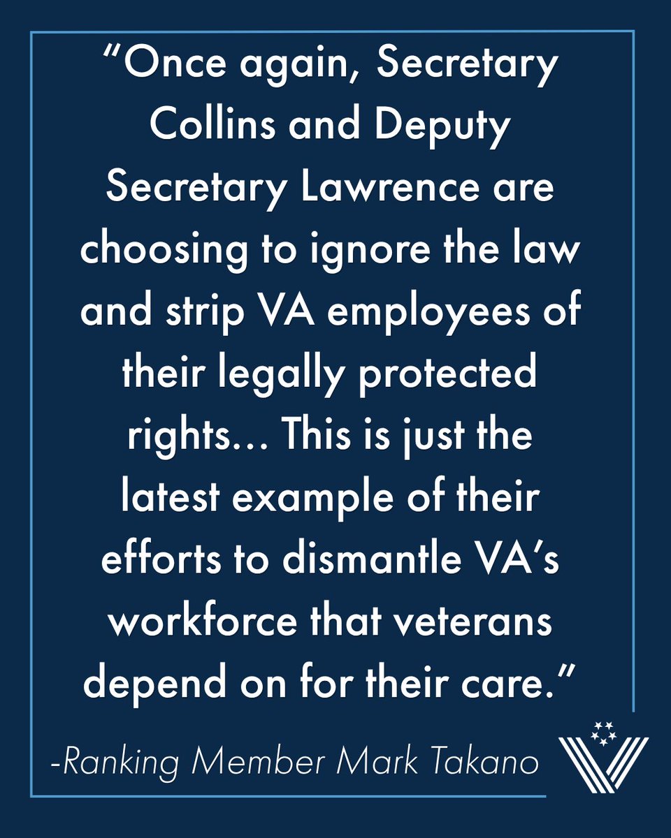 VetAffairsDems's tweet photo. VA should be a model employer for people with disabilities, but instead @SecVetAffairs is stripping away their reasonable accommodations.

Yesterday, HVAC Dems questioned his decision to terminate virtually all accommodations for disabled VA employees, including veterans, in direct violation of federal law.

🔗: https://t.co/lV4TxYht9V