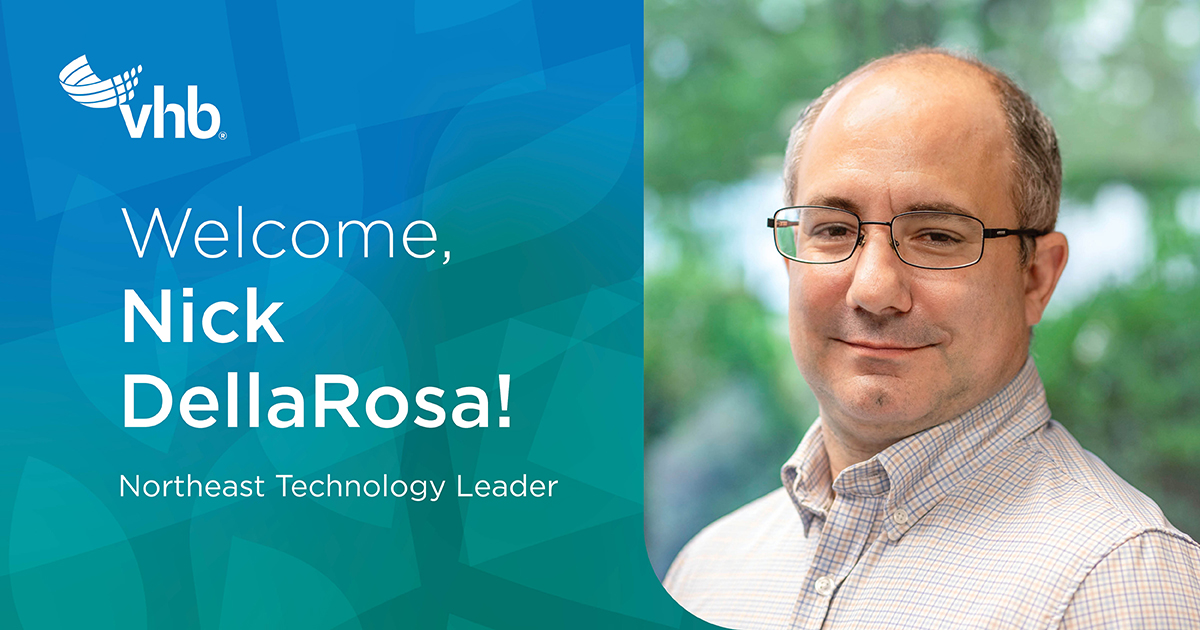 VHBnow's tweet photo. Join us in welcoming Nick DellaRosa as VHB's Northeast Technology Leader!

Nick will help VHB clients benefit from more efficient project delivery, deeper data-informed insights, and technology solutions that evolve alongside their needs.

More: https://t.co/pL69OfGDGY. https://t.co/JXwOUJsU44