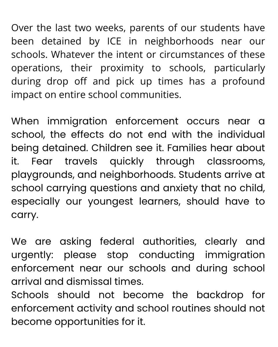 sdschools's tweet photo. Joint Statement: ICE Detainment of Families of San Diego Unified Students

Read the full statement in our Newscenter: https://t.co/HUbFaUsbFy https://t.co/PYN8pNu25F